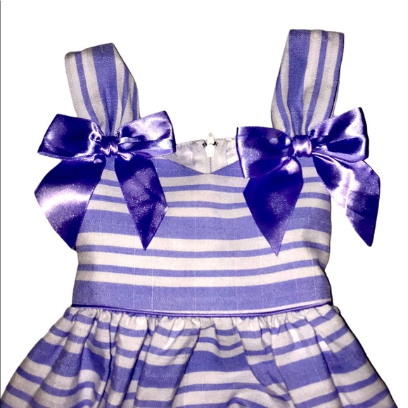 Bonnie Jean Girls Blue And White Dress Size 4T - Picture 4 of 8
